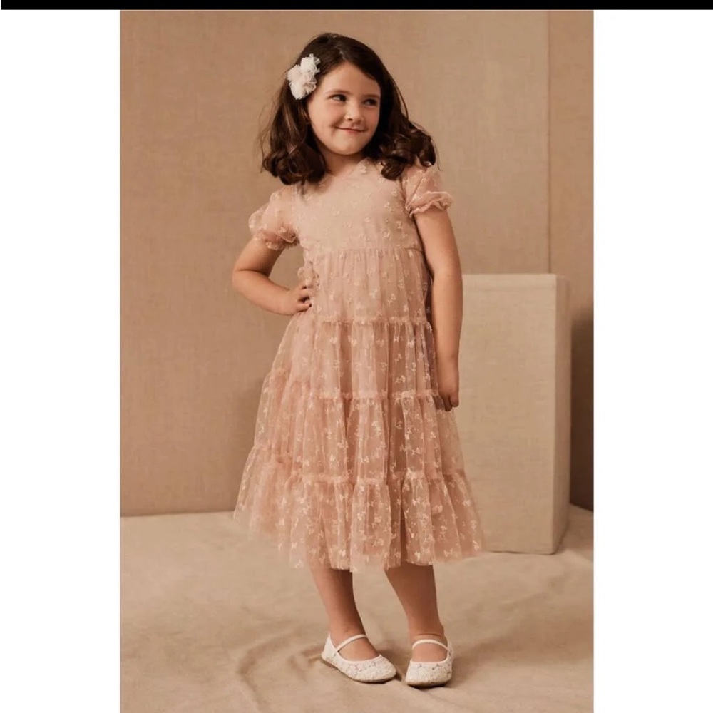 NWT Noralee by Rylee + Cru Toddler Dottie Dress in "But-tercup Daisy'